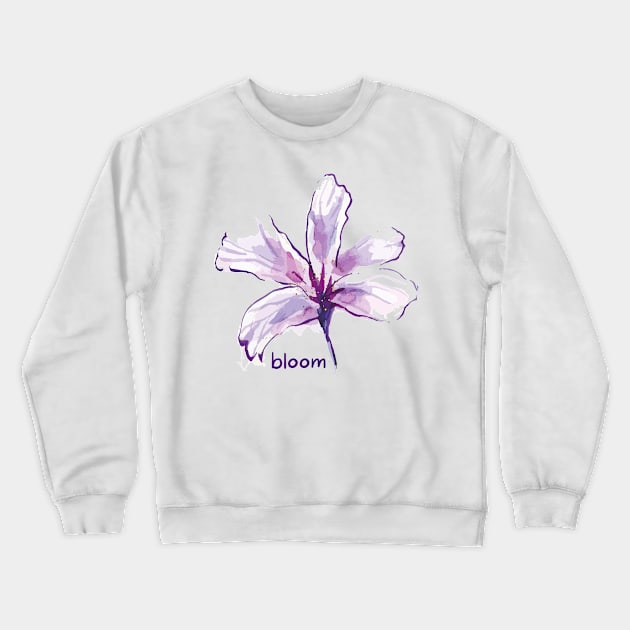 Floral Radiance: Bloom Like a Flower Inspirational Crewneck Sweatshirt by neverland-gifts